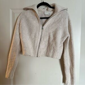 Wilfred Free Marilyn Zip-Up Cropped Sweater